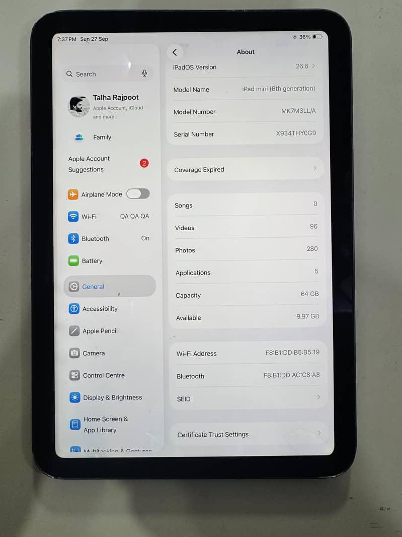Ipad mini 6 generation 4