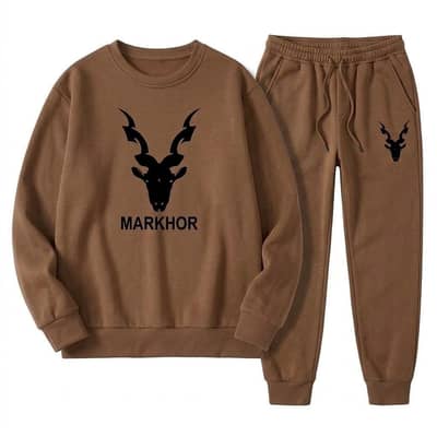 Men's Casual Markhor Printed Tracksuit - Warm Winter Wear Set