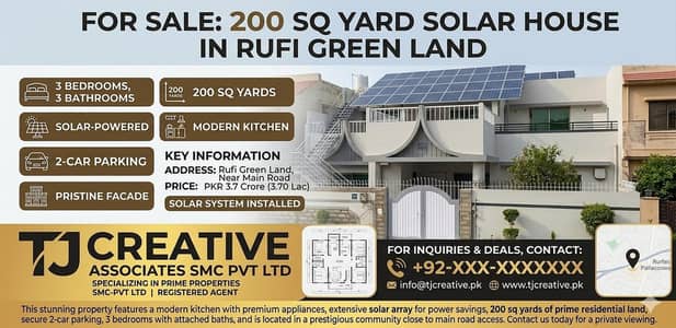 200 sq. yds Solar leased house for sale