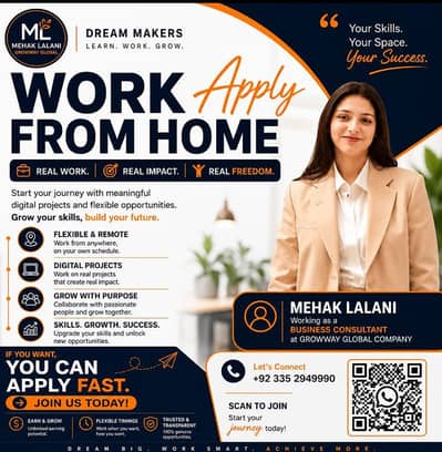 Work from home opportunity with flexible timing ⏳