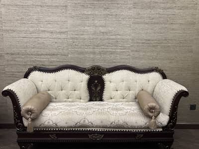 Antique hand carved wooden sofa