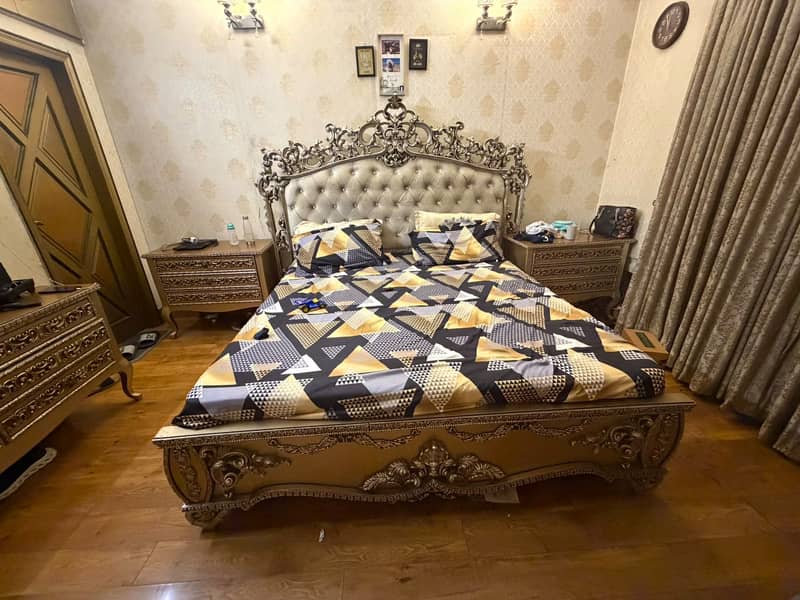 solid wood king bed set 1