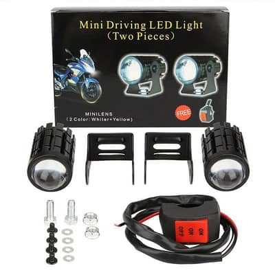 Mini Driving LED Lights White Yellow ABS Durable