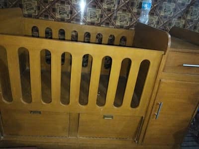 baby cot original wood
