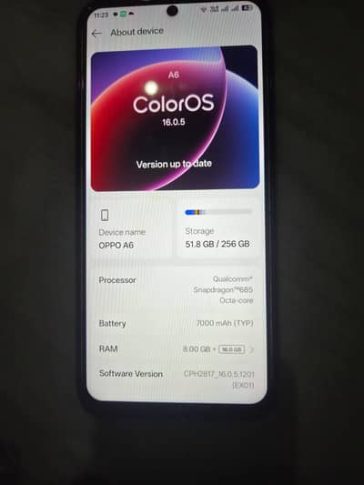 OPPO A6 bilkul new hai 6 ya 7 month use Huwa h 03276595006
