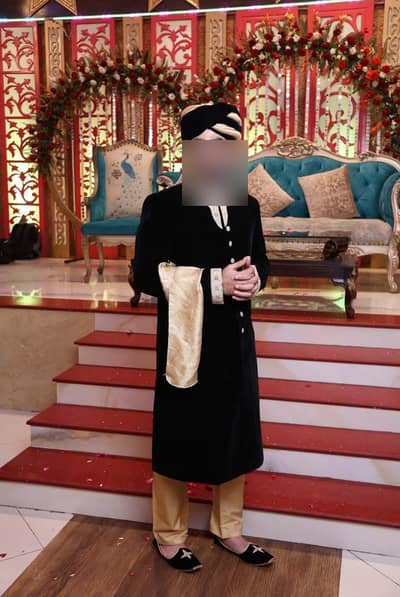 Black Velvet Sherwani