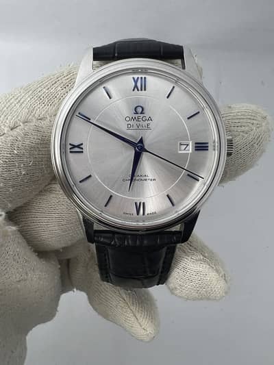 Omega De Ville Co-Axial Chronometer Silver Dial Men’s Luxury Watch