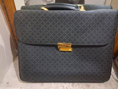 Used Luxury Branded Bag La Tour Eiffel Black Monogram Coated