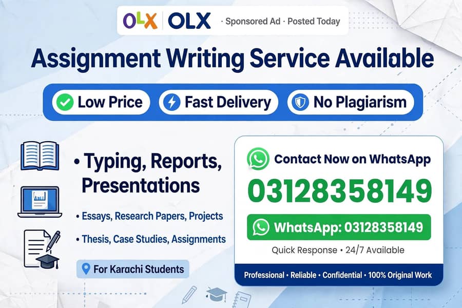 Assignment , Typing, presentation work -Fast service 0