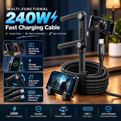 240W fast charging stand cable