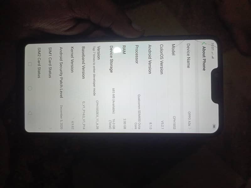 oppo A3s 8