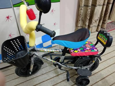 Super-G Heavy Duty Kids Bicycle / Tricycle with Basket & Back Seat