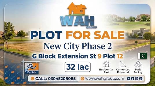 Plot For Sale G Block Extension New City Phase 2 Wah Cantt