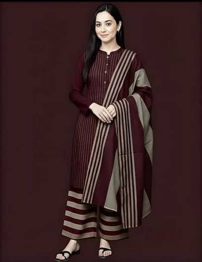 3 PCs woman unsitched dress