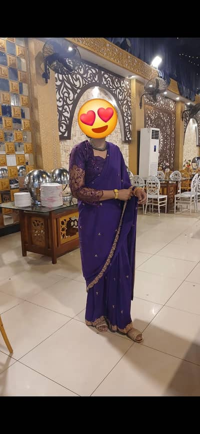 only one time wear parpal silk saree