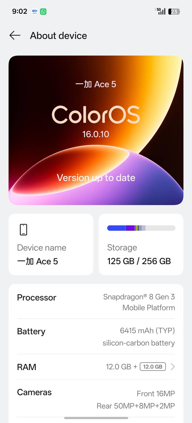 One Plus ace 5 5