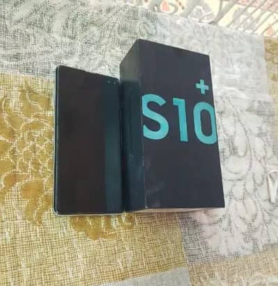 Samsung Mobile S10 Plus With Box,only 1 minor dot,dust in front camer