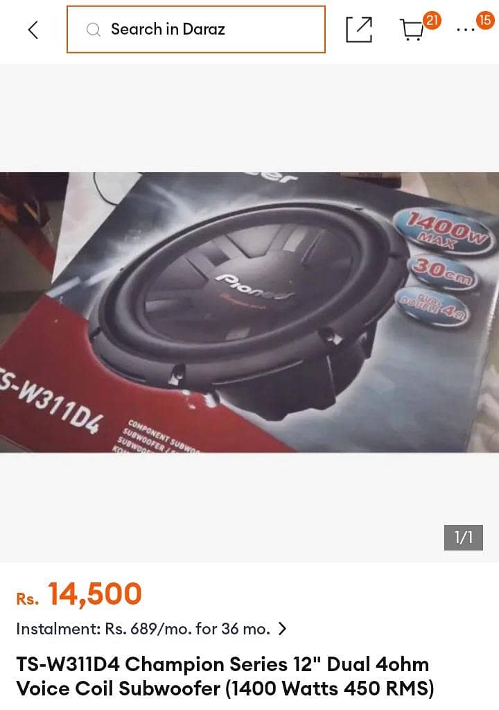 Woofer + Amplifier 3