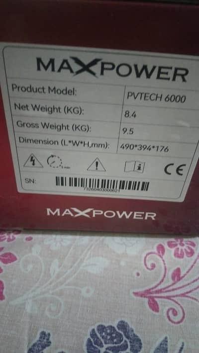 MAXPOWER PVTECH 6000 5KW Hybrid Solar Inverter