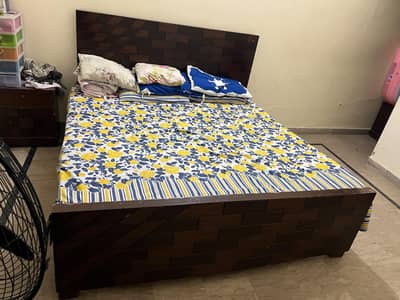 wooden material bed set