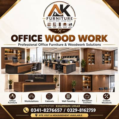 Office Wood Work & Furniture | Custom Office Furniture 03418276657call
