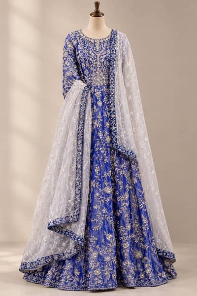 3 PIECE HEAVY EMBROIDERY MAXI