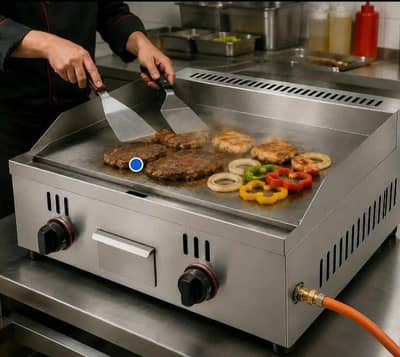 Impoted commercial Gas Flat Hotplate Griddle 21×12 Inches Steel