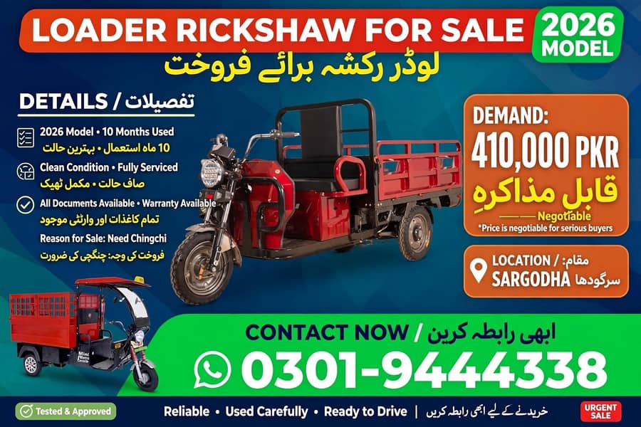 Loader rickshaw model 2026 0