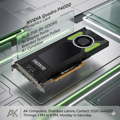 Graphic Card Nvidia Quadrp P620 P2000 P4000 RTX4000 RTX3070 AMD RX470/