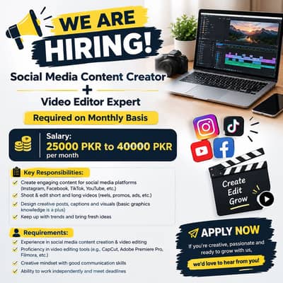 Required Social Media Content Creator