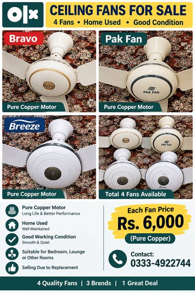 Ceiling Fans ( Home used )