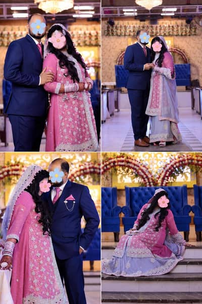Beautiful Pink & Silver Walima Bridal Sharara – Worn Once