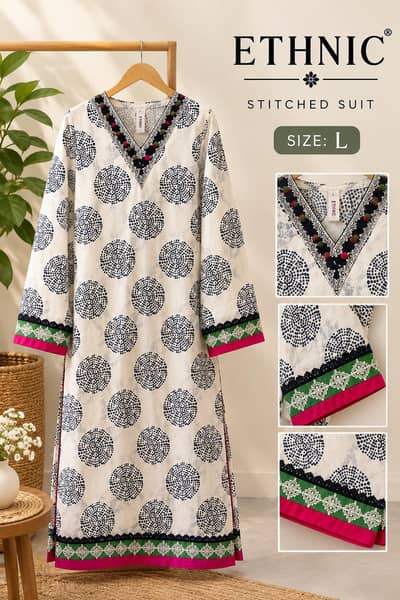 NeW 2 piece ETHNiC brand embroided shirt trouser