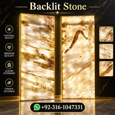 Premium Backlit Stone | Luxury Interiors | Pakistan