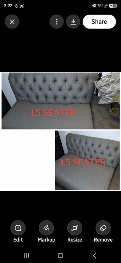 Sofa 1.5 seater & 1 seater good condition for sale