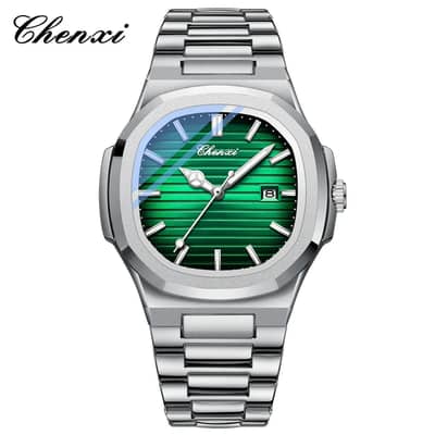 Silver branded watch