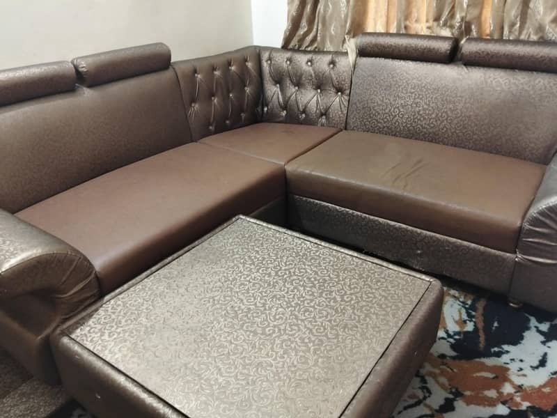 l shape sofa set with coffee table 2