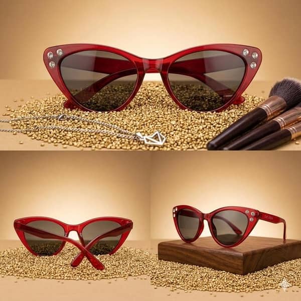 Women Black Cat Eye Sunglasses – Fashion Luxury Eyewear, Stylish Retro Frame, Elegant Designer Look, Trendy Women Glasses