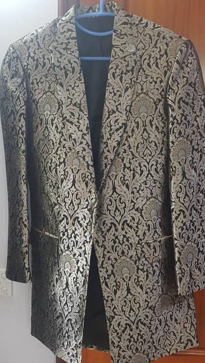 gents fancy prince coat . black& golden