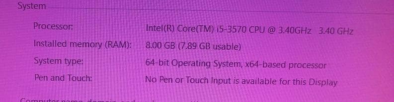 Dell Cor i5 3570 CPU