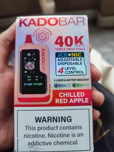 KadoBar 40K Puffs Disposable Pod (Chilled Red Apple) – Brand New WAwar