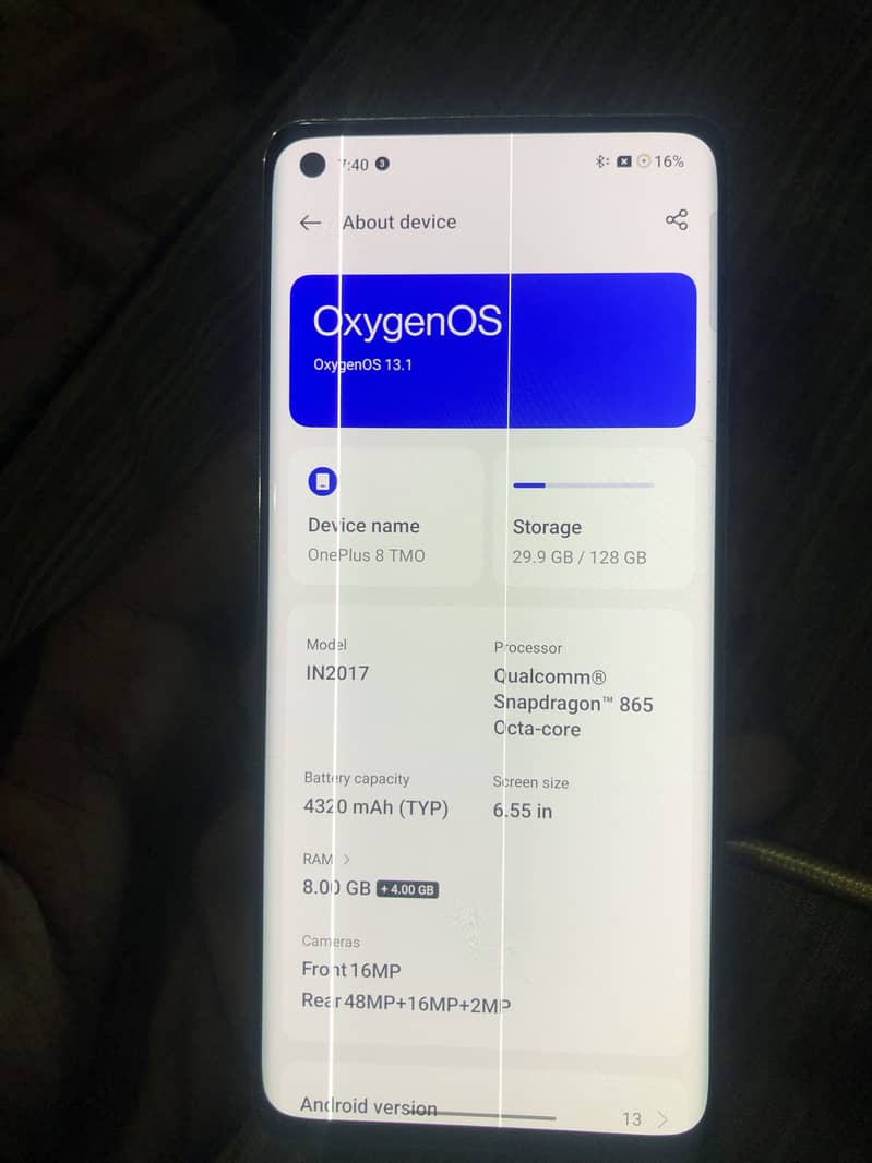 One Plus 8 only 2lines 5