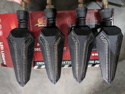 Bikes LED indicators and skull headlight