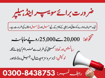 Cleaning & Helper Staff Required – Male & Female