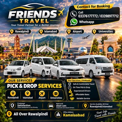 Pick & Drop Services in Rawalpindi & Islamabad | Airport & University