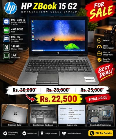Laptop i5 4th gen 4gb ram
