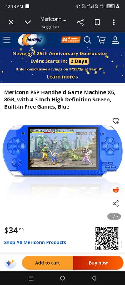 X6 handheld game console like new