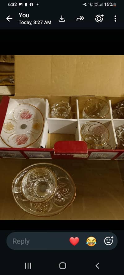 Pure Crystal Tea Cups set