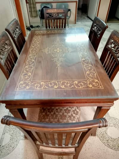Customize made , Dinning Table with six(06) chairs