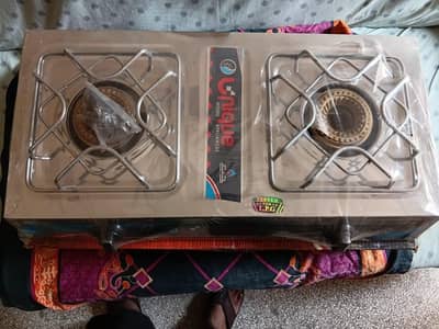Unique Double Burner Gas Stove-Full steel Body-Box pack New